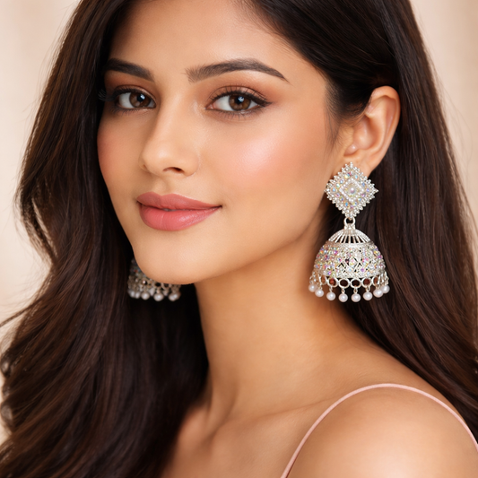 Set of 5 Jhumka Earrings Combo with Free Bow Ring & Personalized Handwritten Love Note | Perfect Gift for Her