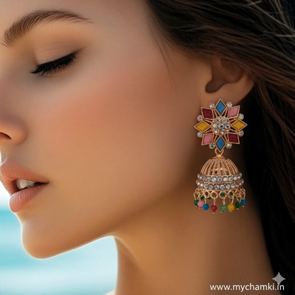 “Love Spark” Combo – 5 Pair Earrings with Free Silver Bow Ring & Personalized Handwritten Love Note | Perfect Gift for Her