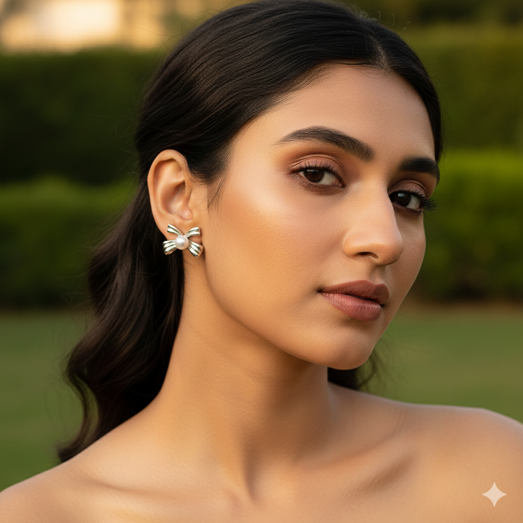 Chamki Love Spark Combo - 4 Korean Stud Earrings with Ring & Love Letter Gift for Her