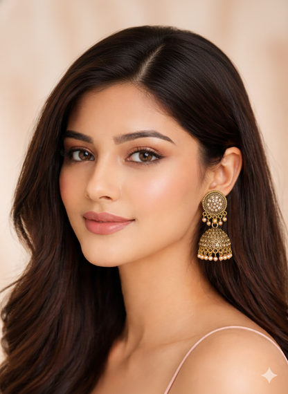 Set of 5 Jhumka Earrings Combo with Free Bow Ring & Personalized Handwritten Love Note | Perfect Gift for Her