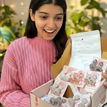 Set of 5 Jhumka Earrings Combo with Free Bow Ring & Personalized Handwritten Love Note | Perfect Gift for Her