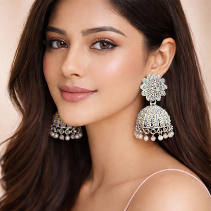 Set of 5 Jhumka Earrings Combo with Free Bow Ring & Personalized Handwritten Love Note | Perfect Gift for Her