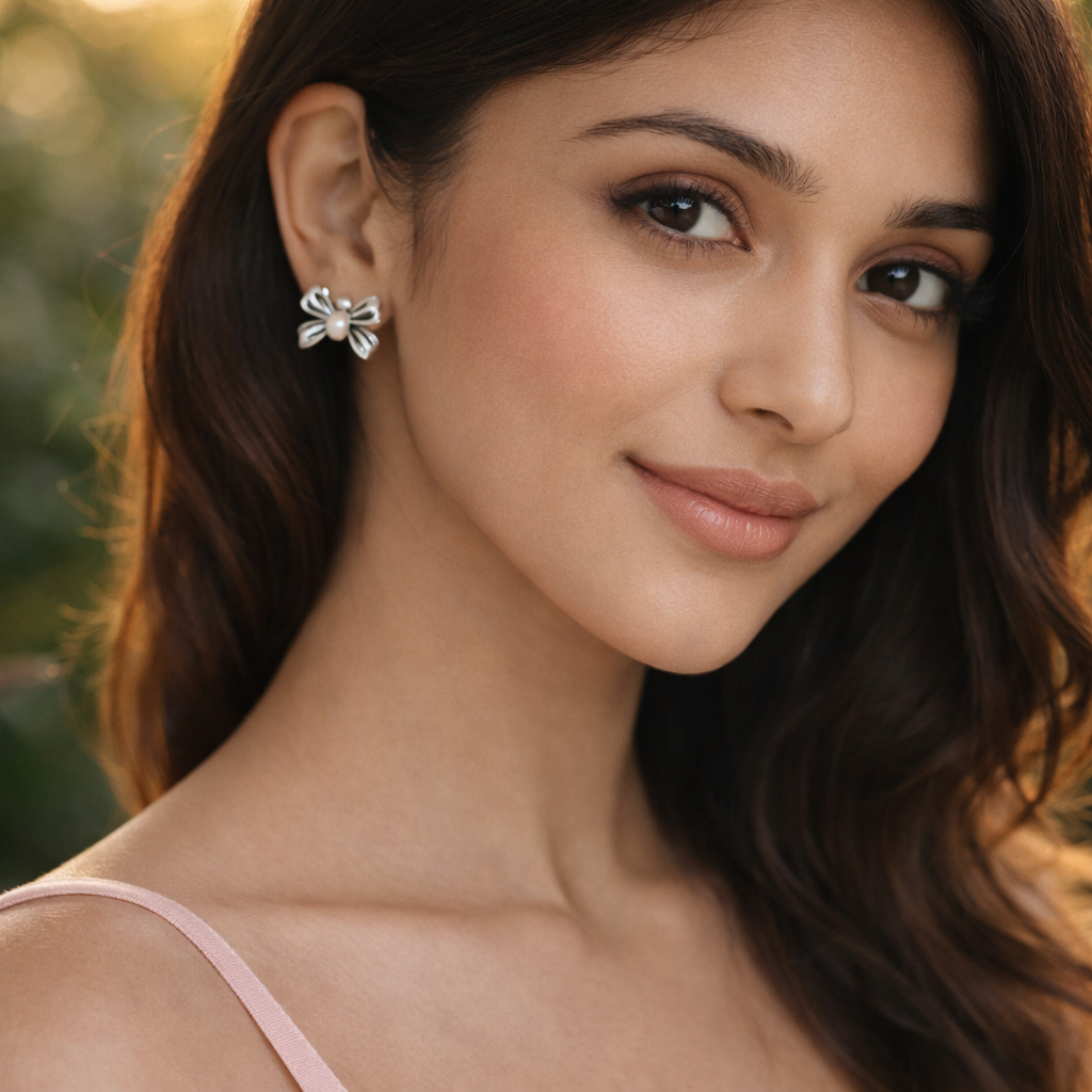 Chamki Love Spark Combo - 4 Korean Stud Earrings with Ring & Love Letter Gift for Her