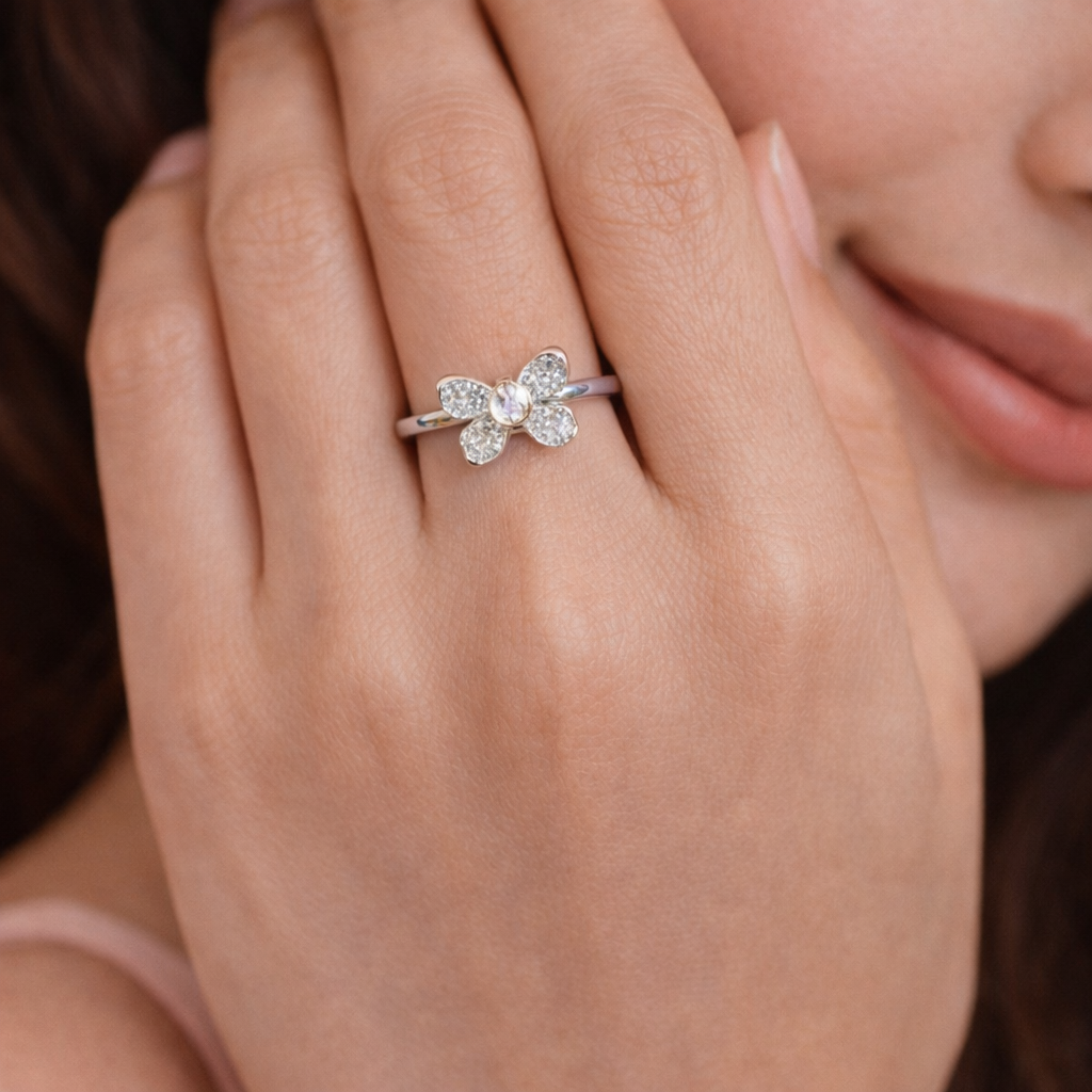 Chamki Love Spark Combo - 4 Korean Stud Earrings with Ring & Love Letter Gift for Her